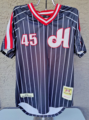 Hustler Baseball Jersey 2017 World Champs #45 Trump Hudson Outerwear Mens L