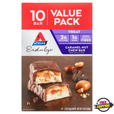 Atkins Endulge Treats, Caramel Nut Chew Bars, Low Sugar Snacks, Dessert Bars