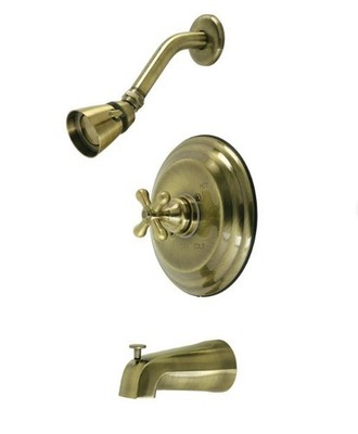 Kingston Brass Shower Tub Faucet KB3633ACL Antique Brass American Classic