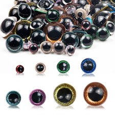 80 Pieces 10-24mm Safety Eyes for Amigurumi,Eyes Crafts with Multicolor