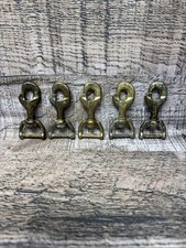 Vintage Brass 3 Swivel Snap Hook Lot Of 5 West Germany