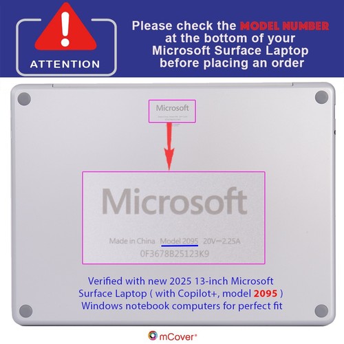 NEW mCover Hard Case for 2025+ 13" Microsoft Surface Laptop 13-inch Model# 2095 - Picture 3 of 15