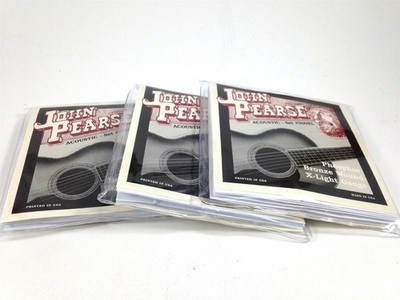 John Pearse Guitar Strings 3 Sets Acoustic Extra Light #500XL Phos Bronze