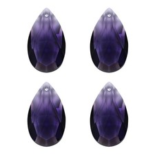 K9 Crystal Pendants Teardrop Beads, 4 Pack 38mm Dark Purple