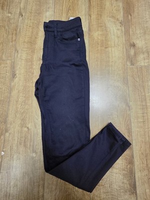 Marks & Spencer Autograph Womens Navy Blue Trousers UK Size 10 Long Used
