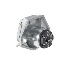 TORQUE 7-Way Round Wiring Harness Vehicle-Side Socket, SAE J560 Style Die-Cast