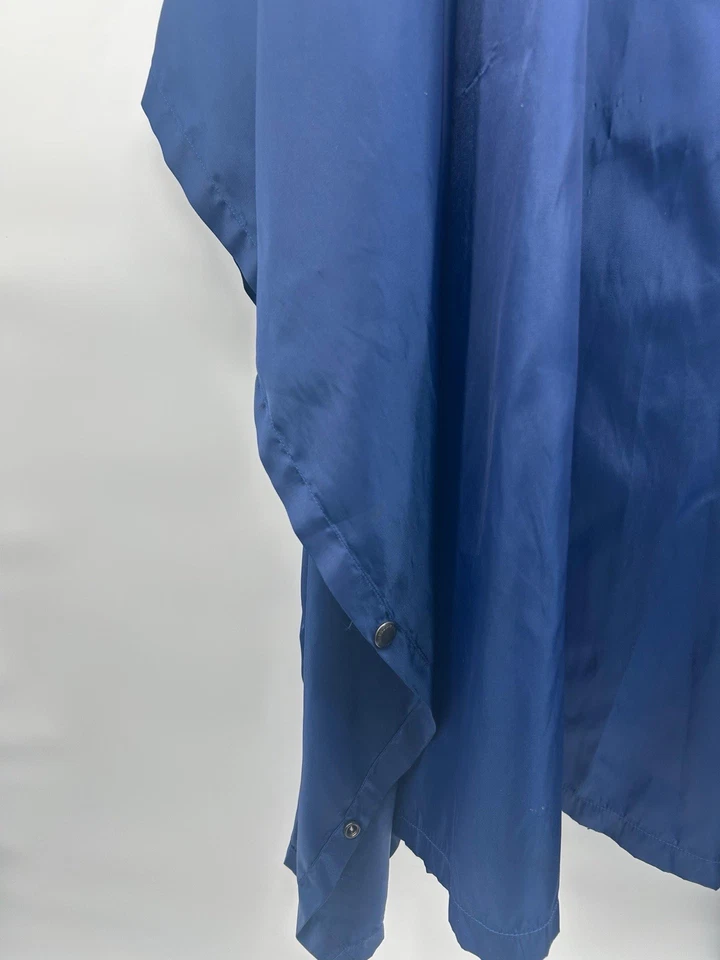 Винтажный LAUREN RALPH LAUREN темно-синий дождь пончо Slicker с капюшоном плащ куртка - Изображение 3 из 4