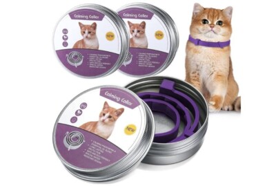 Calming Collar for Cats 3Ct Purple Assorted Sizes 3 Pack
