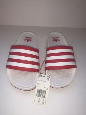Adidas Adilette Boost Slides Red/White FX5895 Men s Size 5