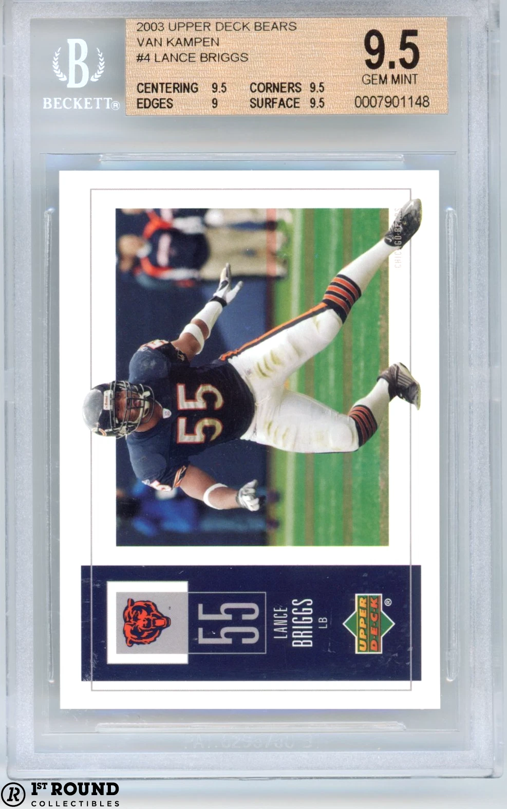 Lance Briggs Upper Deck Bears Van Kampen #4 Base