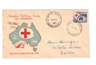 Australia 1954 Red Cross on FDC,cds GYMPIE EAST Qld