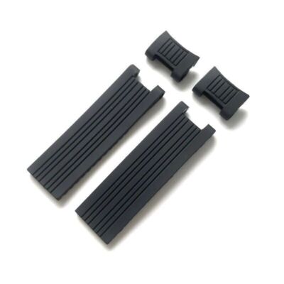 22*20mm Watchband Strap Striped Silicone Rubber for Ulysse Nardin DIVER + Tools