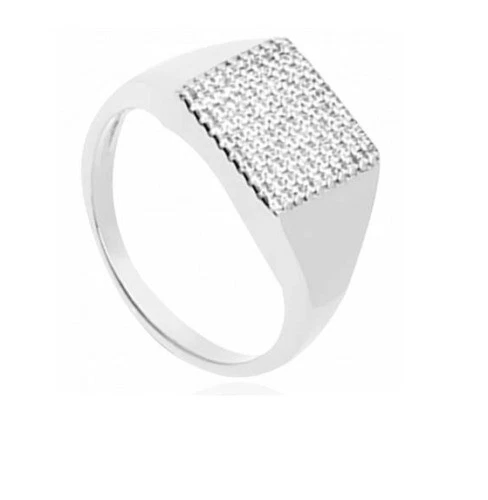 Anello-sigillo di lusso in argento sterling