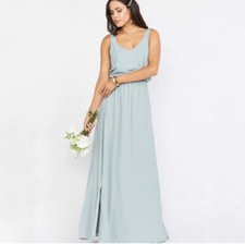 NWT Show Me Your MuMu Kendall Maxi Dress - Silver Sage Crisp