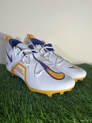 Nike Alpha Menace Pro LSU Football Cleats Men s Size 15W Sports White Purple