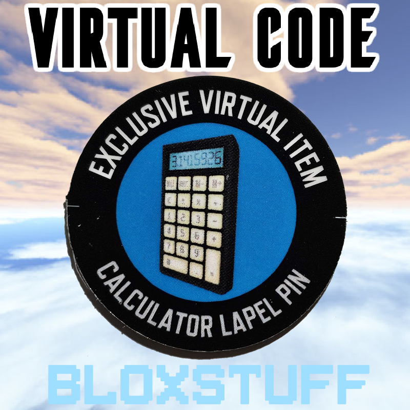 Calculator Lapel Pin ROBLOX - Virtual Toy Code Sent in Inbox-image