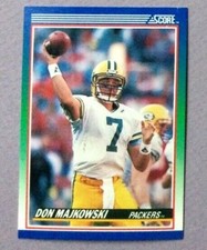 1990 Score Football Don Majkowski Green Bay Packers #15