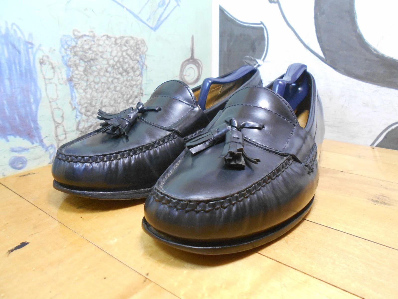 NIKE Mocassini Cole Haan Nke Air in pelle nera con nappa da uomo 9 W #C06587