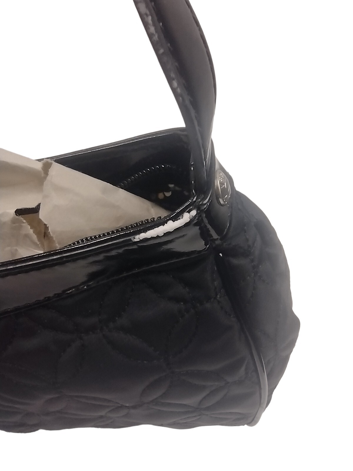 Vera Bradley Quilted Black Encore Caviar Shoulder Bag Gem