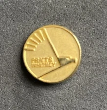 Pratt & Whitney Airlines Lapel Pin - Gold tone with modern Logo