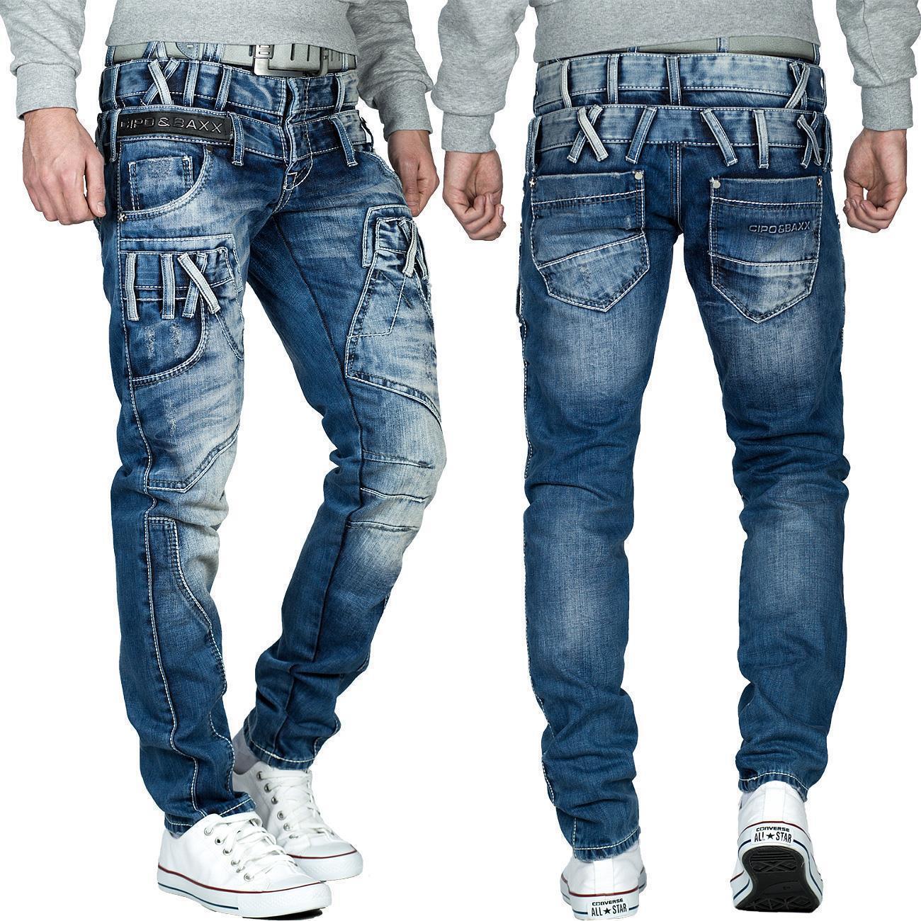 Jeans Da Uomo Cipo & Baxx Tempo Libero Pantaloni Taglio Dritto - Foto 6