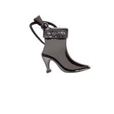 Edelstahl Anhänger Stiefel mit Strass Zirkonia Steinen Damen Schmuck Kette