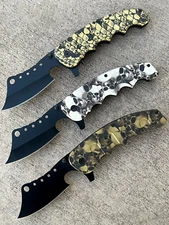 (WHOLESALE LOT x 12) ElitEdge Cleaver Blade Skull Assisted Pocket Knife - A31