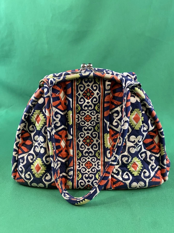 Vera Bradley Eloise in RETIRED Sun Valley pattern Orange Blue White USED - Image 2 of 4