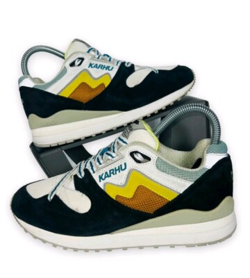 Karhu Synchron Classic Jet Black Celery Yellow / Grey / Orange Unisex Men Size 9