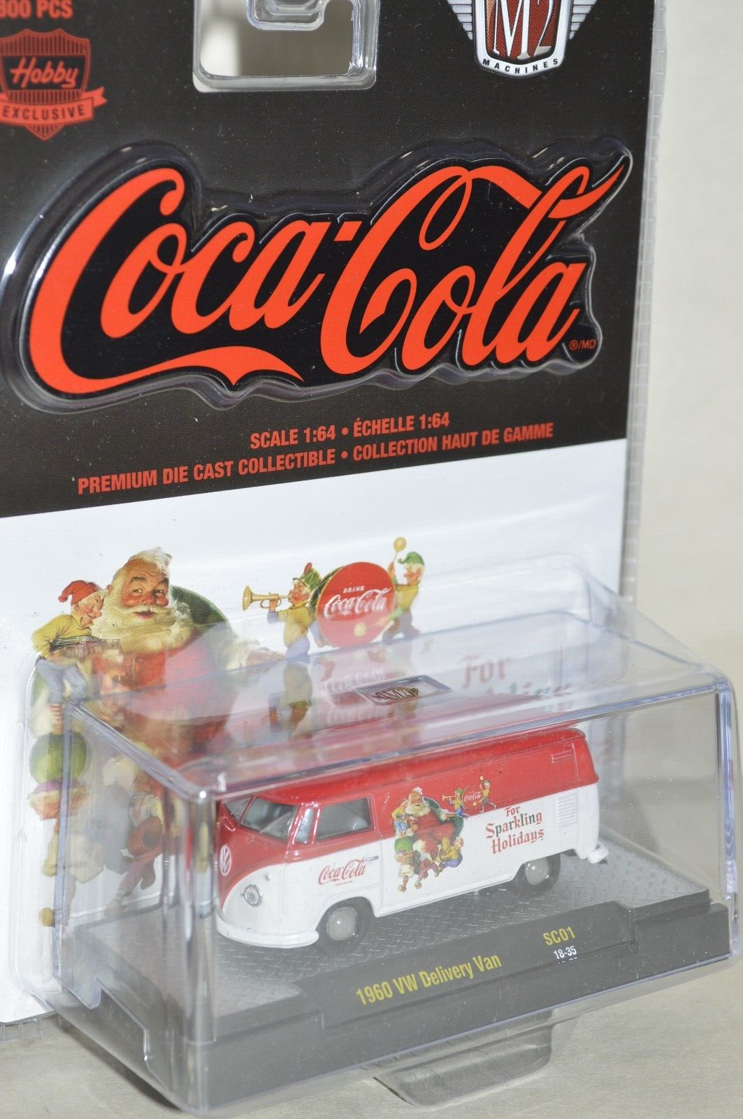 Christmas Holiday diescast vehicle M2 Coke Coca-Cola 1960 VW Delivery Van R/W