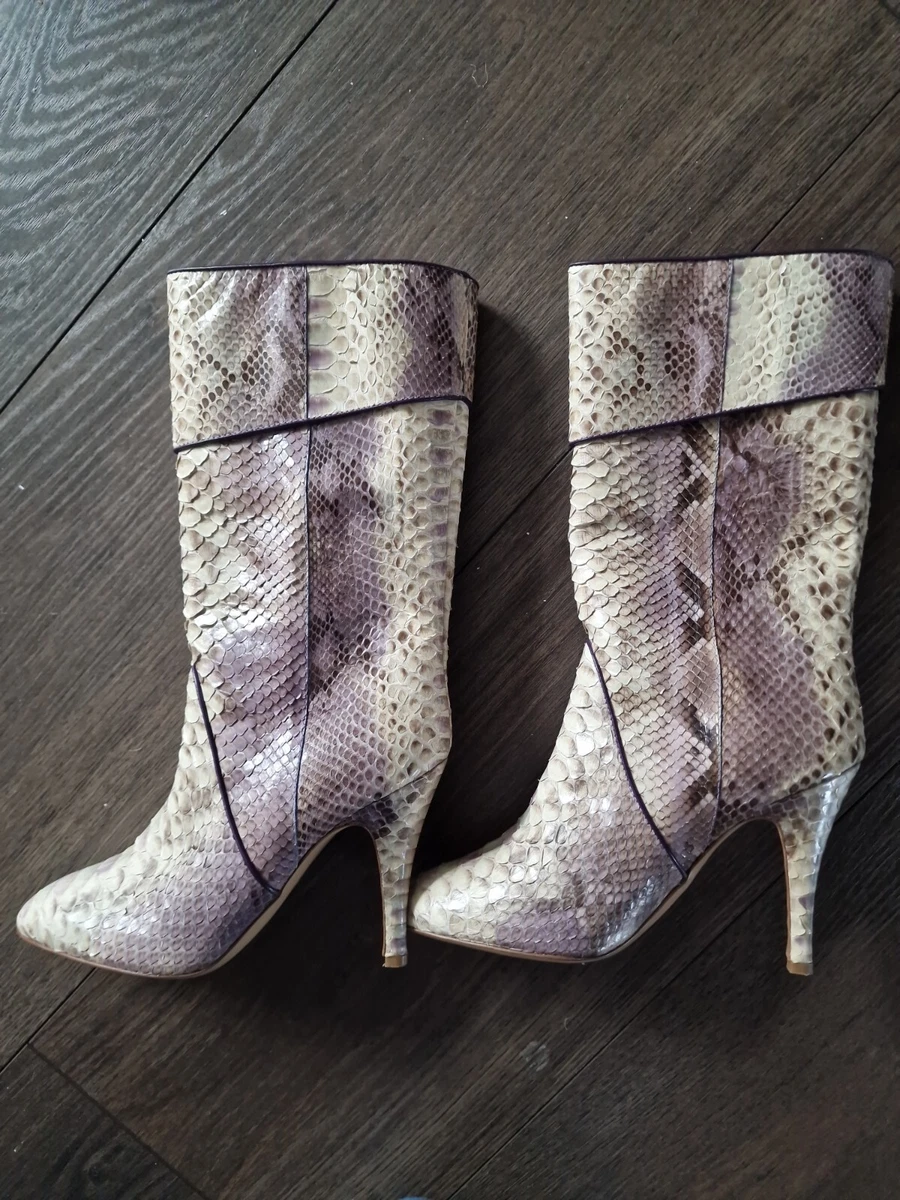 Paul And Joe Real Snake Skin Boots Size 39 RRP 496