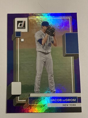 Jacob DeGrom 2022 Panini Donruss Baseball Holo Purple Parallel