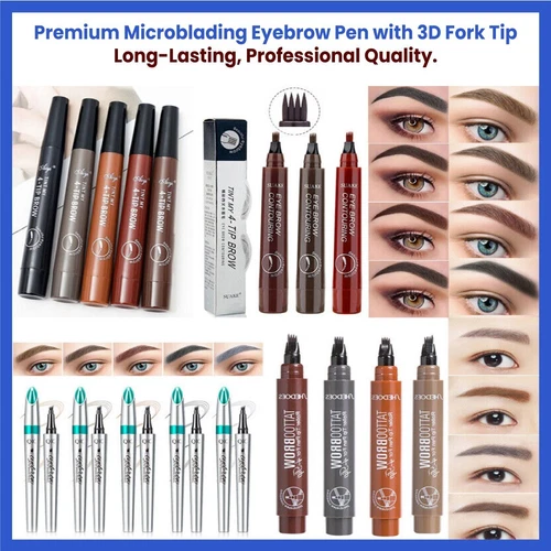 Microblading Tattoo Eyebrow Ink Pen Long Lasting Eye Brow Pencil 3D Fork Makeup-