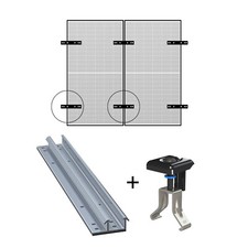 plenti SOLAR Esdec ClickFit EVO Montageprofil Hochformat Installation Solarmodul