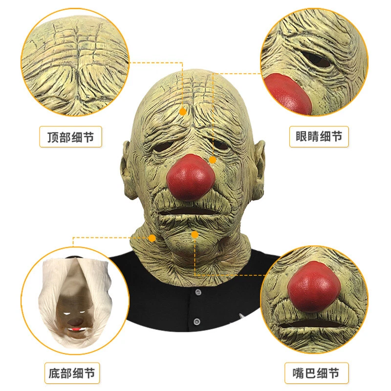 Mascarada Halloween Látex Elegante Payaso Joker Máscara Carnaval Fiesta Juegos con disfraces Disfraz Foto 3 de 4