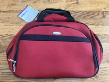 Samsonite Small Duffle Boarding Bag Over Night Red Luggage Excel Lite Line