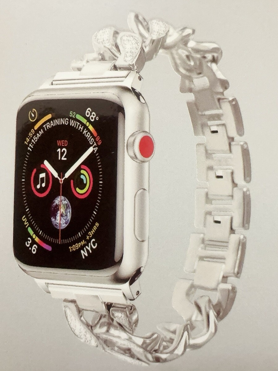 Royal Tech Silver Bling Band w/Tools to Adjust Links -Apple- 38MM