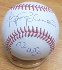 Autographed BENJI MOLINA "02 WSC" Official Major League Baseball w/COA