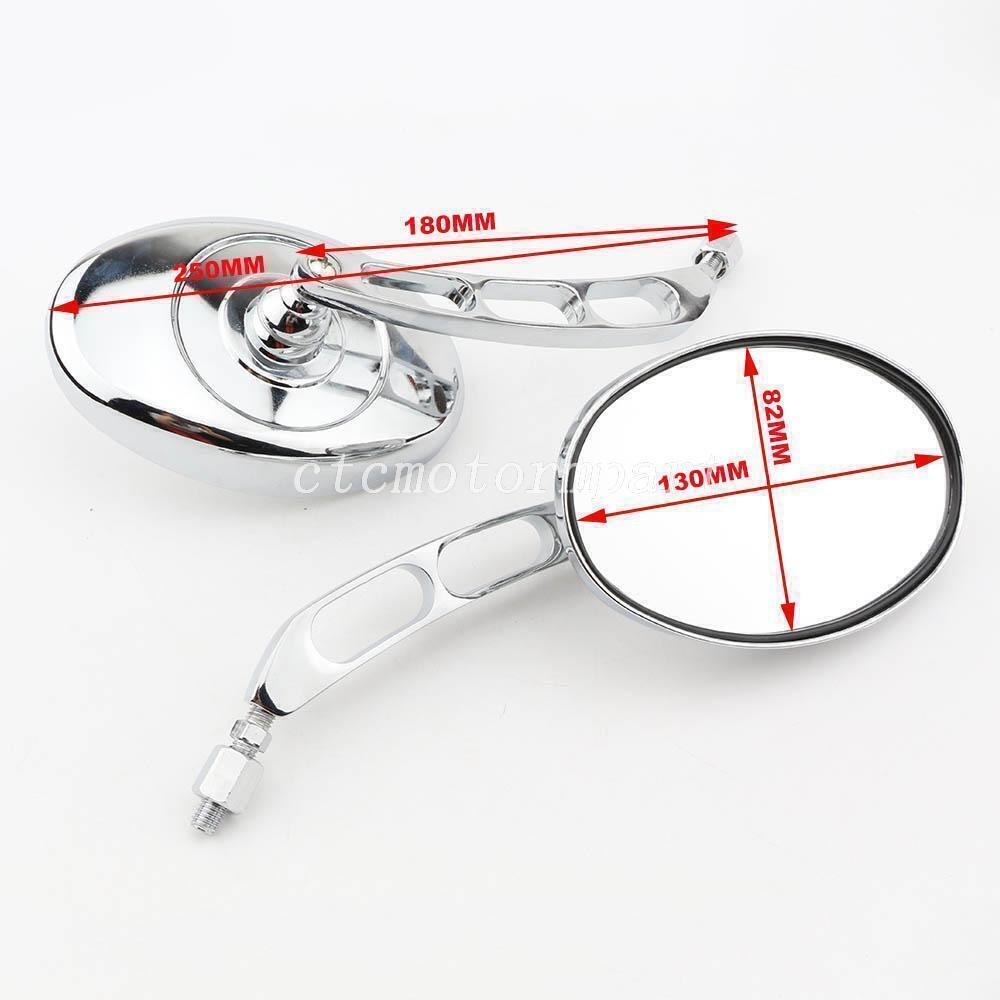 Motorcycle Chrome Rear View Mirrors 10mm For HONDA VTX 1300 1800 - Foto 6