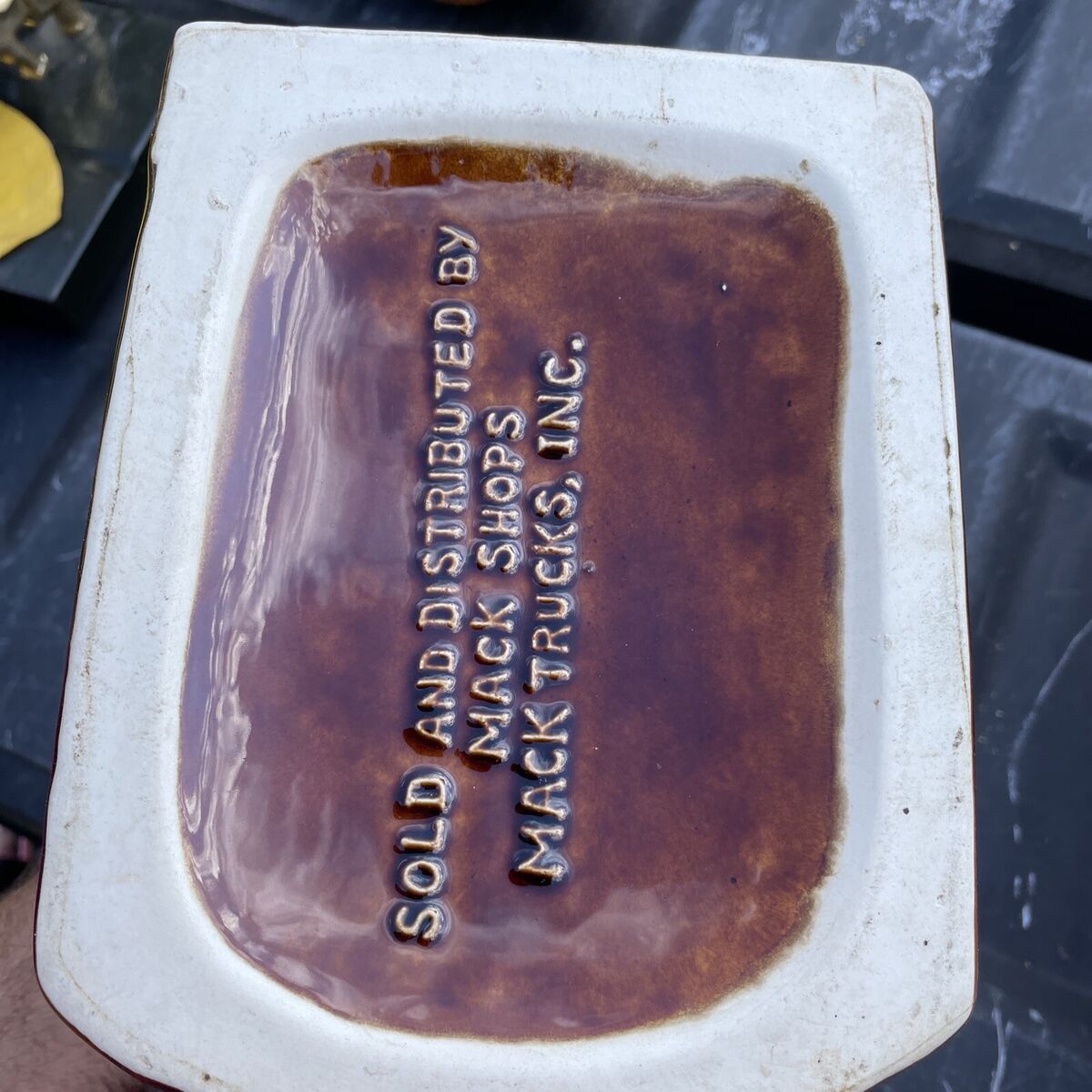 Vintage Mack Truck Bulldog Ceramic Planter Advertising RARE Vintage Mack Truck Bulldog Ceramic Planter Advertising RARE