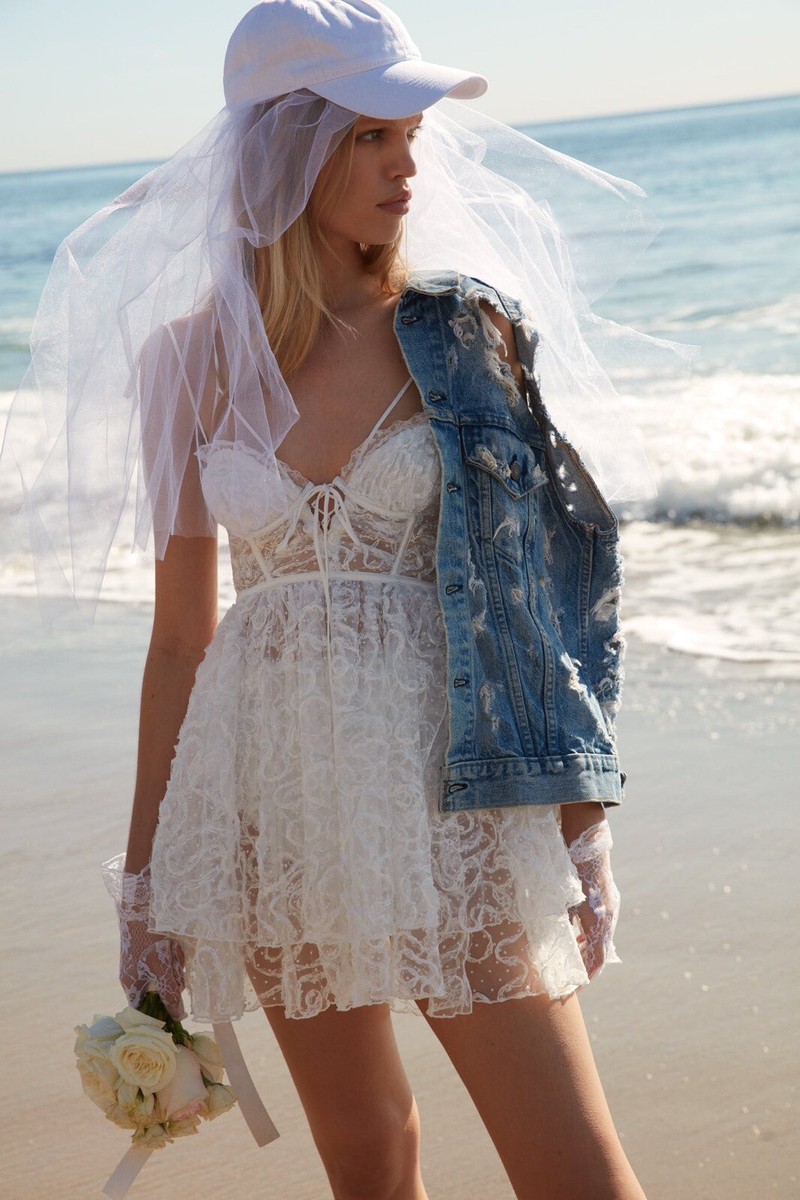 for love and lemons tatiana mini dress For Love & Lemons Tatiana mini dress in white, size