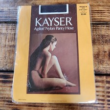 Vintage Kayser Panty Hose Agilon Nylon Medium Licorice Stockings Fits 5'3 5'6