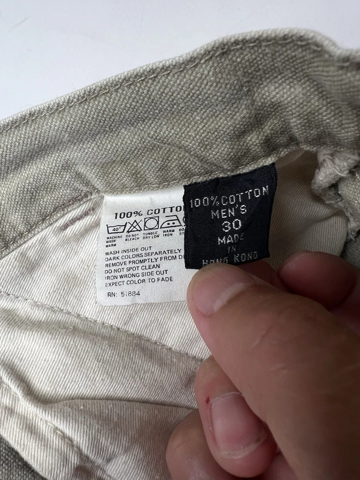 Pantalones Cortos de Senderismo De Colección Años 90 Patagonia Para Hombres 27” De 5” Lona Verde Denim Foto 4 de 4