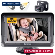 DoHonest Baby Car Camera HD 1080P - Rear-Facing Car Baby Monitor with Night Visi