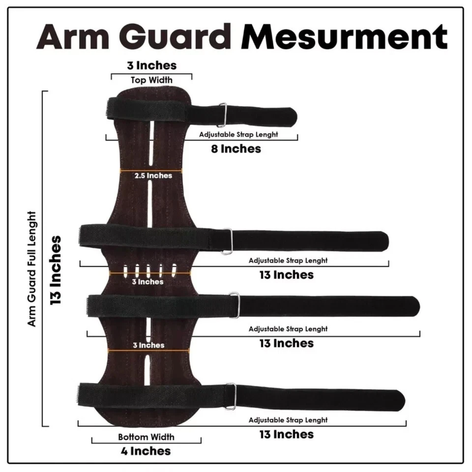 Кожаная защита рук | Защита рук для стрельбы из лука и охоты из натуральной кожи - Изображение 2 из 4