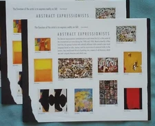 Two Sheets x 10 = 20 ABSTRACT EXPRESSIONISTS 44¢ US Postage Stamps. USA Sc 4444