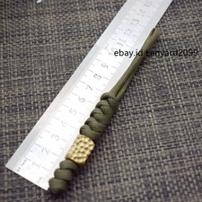 550 Lanyard hammered texture Brass Bead Knife Paracord Beads Handmade Pendant