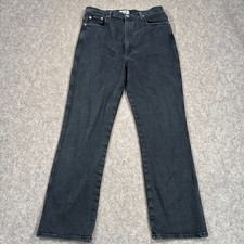 AGoldE Realm Black Denim Pinch Waist High Rise Kick Jeans Women's Size 30