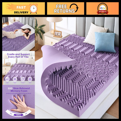 3'' Cooling Gel Infused Mattress Topper, 7-Zone Egg Crate Memory Foam Pad, CertiP