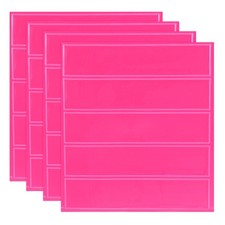 4Pcs 4.5" x 1" Adhesive Night Warning Reflective Stickers Pink